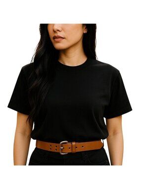 Express Genuine Leather Belt Brown Size L Neutral Preppy Minimalist Spring Cute